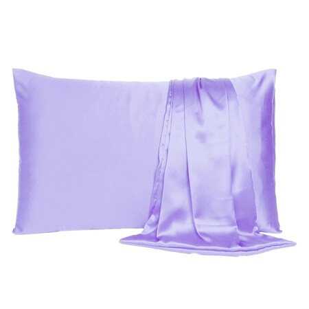 Homeroots 20 x 30 in. Purple Dreamy Silky Satin Queen Size Pillowcases 387891
